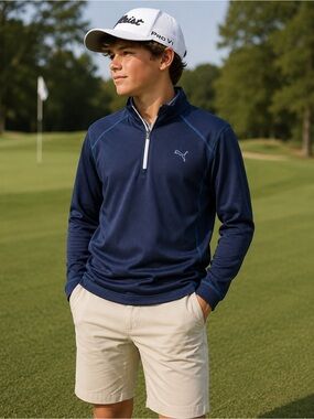 PUMA Golf Kids 1/4 Zip sweater